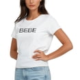 thumbnail image 2 of Bebe Women's Short Sleeve Rhinestone Logo T-Shirt, 2 of 6
