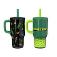 thumbnail image 3 of Zak Designs 16-oz Stainless Steel Double-Wall Tumbler for Kids with Straw, 2-Piece Set, 3 of 4