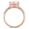 thumbnail image 5 of Morganite & 0.17 CT. T.W. Diamond Ring in 14K Gold, 5 of 6