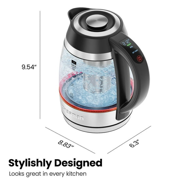 Chefman Custom-Temp Electric Tea Kettle With Tea Infuser