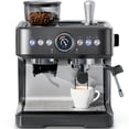 thumbnail image 1 of Chefman Crema Deluxe Double-Boiler Espresso Machine with Coffee Grinder, 1 of 8