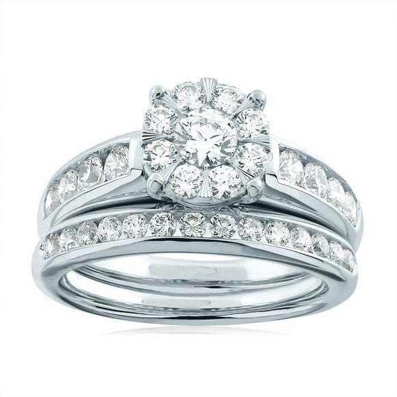 1.46 CT. T.W. Diamond Bridal Set in 14K Gold