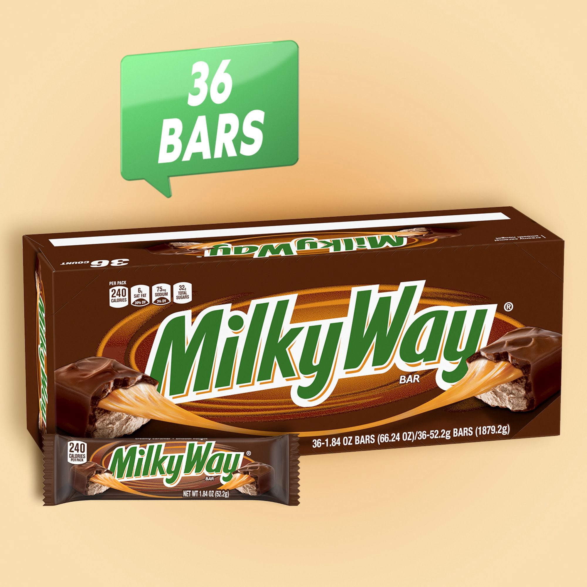 Milky Way Chocolate Candy Bars, Full Size, 1.84 oz., 36 pk