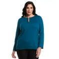 thumbnail image 5 of Rafaella Women's Long-Sleeve V-Neck Top, 5 of 11