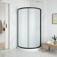thumbnail image 4 of Breeze 32” x 32” x 77” Corner Shower Kit with Frosted Glass, Walls, Base and Hardware, 4 of 20
