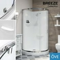 thumbnail image 3 of Breeze 36” x 36” x 77” Corner Shower Kit with Clear Glass, Walls, Base and Hardware, 3 of 13