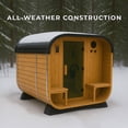 thumbnail image 5 of Backyard Discovery 2-4 Person Cedar Outdoor Cube Sauna with Electric Heater & Porch, 5 of 12