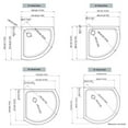 thumbnail image 18 of Breeze 32” x 32” x 77” Corner Shower Kit with Clear Glass, Walls, Base and Hardware, 18 of 18