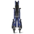 thumbnail image 4 of Medline Heavy Duty Transport Chair supports up to 500 lbs., 22" x 18" seat, Blue, 4 of 5