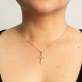 thumbnail image 8 of 0.30 CT. T.W. Round Cut Cross Diamond Pendant Necklace in 14K Gold, 8 of 9