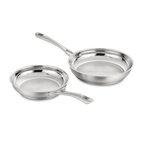 Cuisinart 2-Piece Stainless Steel 8” & 10” Skillet Set