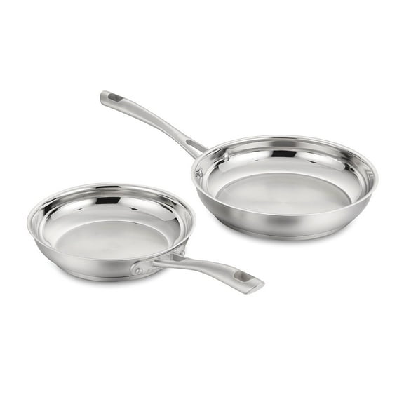 Cuisinart 2-Piece Stainless Steel 8” & 10” Skillet Set