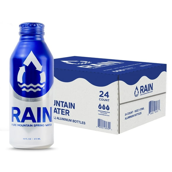 Rain Pure Mountain Spring Water, 16 fl. oz., 24 pk.