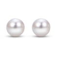 thumbnail image 2 of White Cultured Freshwater Pearl Stud Earrings, 2 of 3