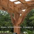 thumbnail image 5 of Backyard Discovery Beaumont Cedar Pergola with Trellis Roof and PowerPort, Choose Size, 5 of 13