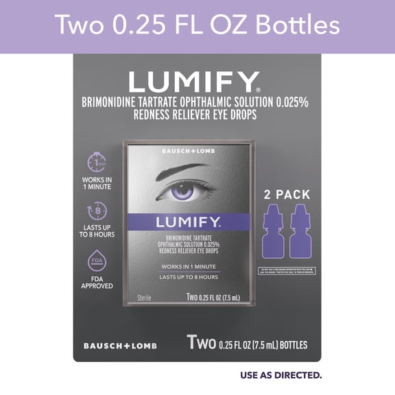 Lumify Redness Reliever Eye Drops .25 fl. oz., 2 pk.