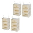 thumbnail image 1 of We Think Storage Set of 4 Attachable Three-Shelf Hanging Closet Organizers, Assorted Colors, 1 of 6