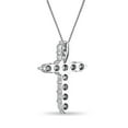 thumbnail image 4 of 0.96 CT. T.W. Diamond Cross Pendant Necklace in 14K Gold, 4 of 7