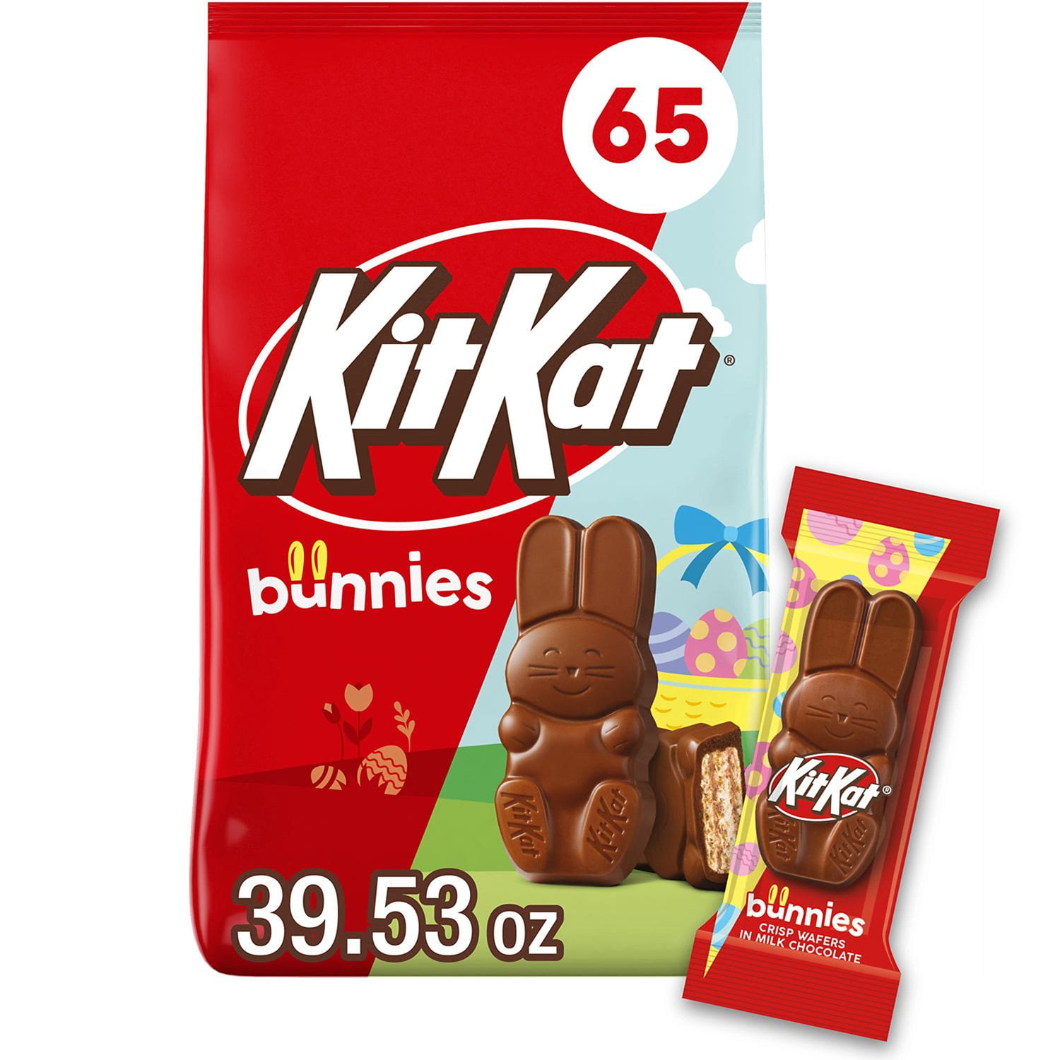 KIT KAT Easter Milk Chocolate Wafer Bunnies Candy, 65 pcs. - Samsclub.com, image size:1500x1500