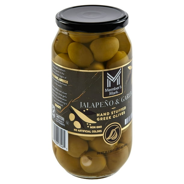 Member's Mark Jalapeno and Garlic Stuffed Olives, 20.5 oz