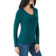 thumbnail image 3 of Member's Mark Women's Long Sleeve V-Neck Tee, 3 of 4