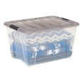 thumbnail image 4 of IRIS USA, Stack & Pull 53 Quart Clear Plastic Storage Boxes with Buckles, 16.50" W x 22" L x 13.03" H, 5 Piece Set, 4 of 10
