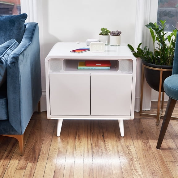 Sobro Smart Side Table with Cooling Drawer, Wireless Charging, LED Lights, and Bluetooth Speakers