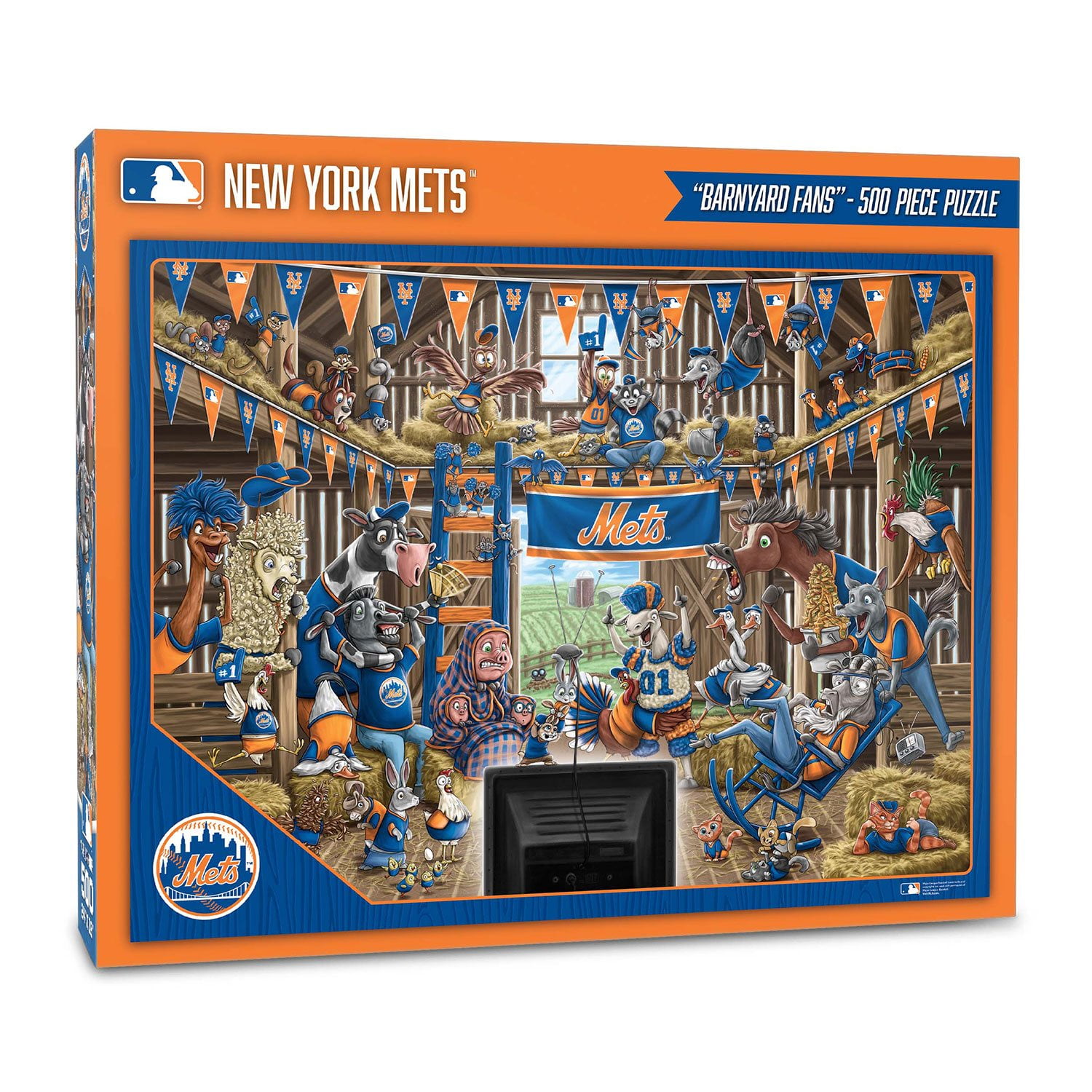 YouTheFan MLB 500 pc. Barnyard Fans Puzzle, Assorted Teams