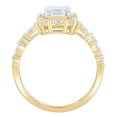 thumbnail image 4 of 1.60 CT.T.W. Emerald, Marquise, and Round Cut Lab Created Diamond Ring in 14K Gold, 4 of 6