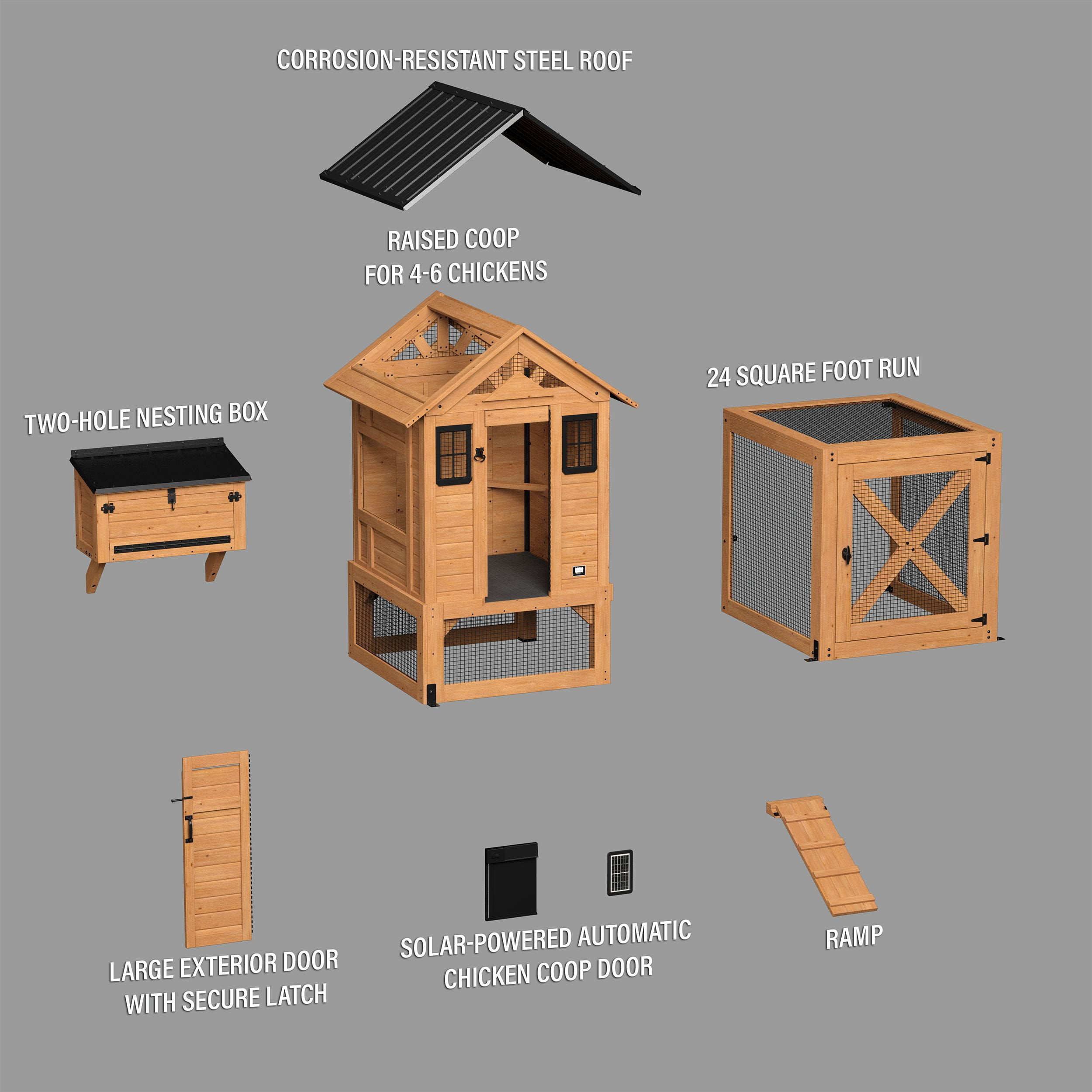 Backyard Discovery Sweetwater Cedar Wooden Chicken Coop with Run