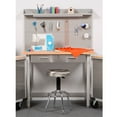 thumbnail image 6 of Seville Classic Contoured Stainless Steel Seat Pneumatic Adjustable Work Stool, 19" W x 25.5" to 30.25" H, 6 of 9