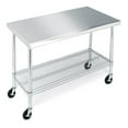 thumbnail interactive-video image 1 of Member's Mark Work Table with 49" Stainless Steel Top, 1 of 16