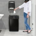 thumbnail image 8 of Clorox 13 Gallon Open Top Stainless Steel Trash Can with Anti-Microbial Odor Protection  Including GLAD 45ct 13 Gallon Bags, 8 of 8