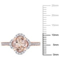 thumbnail image 3 of Morganite and Diamond Accent Quatrefoil Halo Ring in 14K Gold, 3 of 6