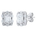thumbnail image 1 of 2.46 CT.T.W. Emerald, Round, and Marquise Lab Created Diamond Earrings in 14K Gold, 1 of 8