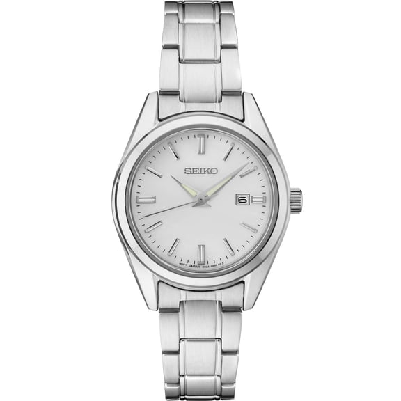 Seiko Essentials Quartz Silver Dial Stainless Steel Bracelet Watch, 40mm