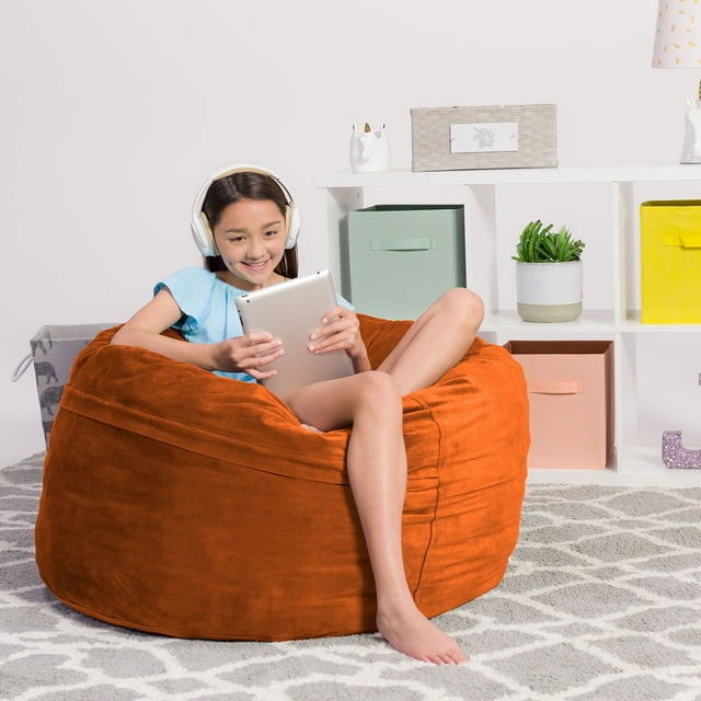 Comfy Sacks Kids 3’ Memory Foam Bean Bag Chair, Choose Color