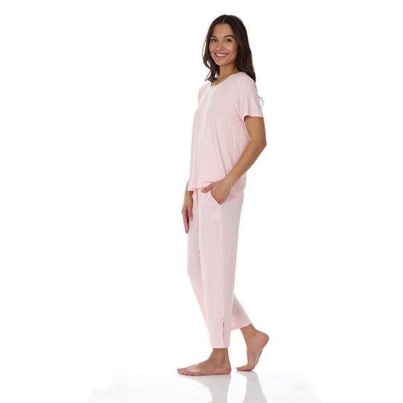Flora Nikrooz 2 Piece Short Sleeve Capri PJ Set