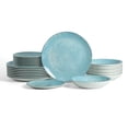 thumbnail image 1 of Christian Siriano Onyx 24-Piece Porcelain with Gold Rim Dinnerware Set, 1 of 7