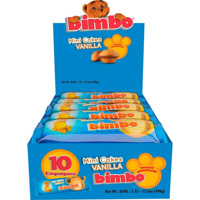 Bimbo Vanilla Mini Cakes, 1.75 oz.,10 pk.