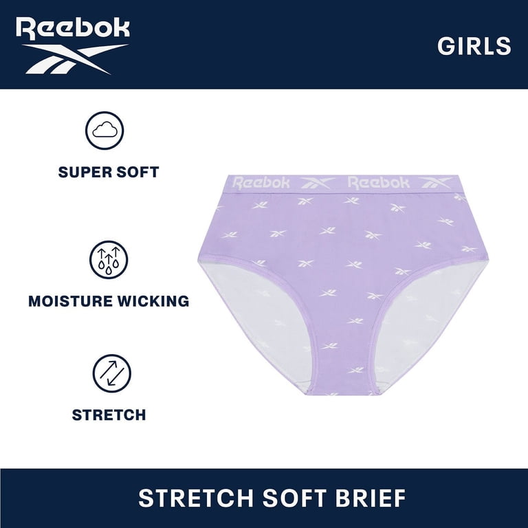 Reebok Girls 7-Pack Soft Stretch Briefs - S 4