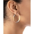 thumbnail image 3 of Tri-Color Brilliant Full Diamond Cut Hoop Earrings in 14K Gold, 3 of 4