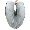thumbnail image 9 of Fond + Found Large Cozy Plush Human Dog Bed, 68" x 38" x 10", 9 of 10