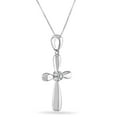 thumbnail image 2 of 0.03 CT. T.W. Diamond Cross Pendant in 14K Gold, 2 of 8