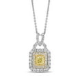 thumbnail image 1 of 1.00 CT. T.W. Cushion Cut Double Halo Diamond Pendant Necklace in 14K Gold, 1 of 7