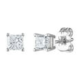 thumbnail image 1 of 0.47 CT. T.W. Princess Cut Solitaire Diamond Stud Earrings in 14K Gold, 1 of 8