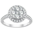 thumbnail image 1 of 1.20 CT. T.W. Round Cluster Halo Diamond Ring in 14K Gold, 1 of 6