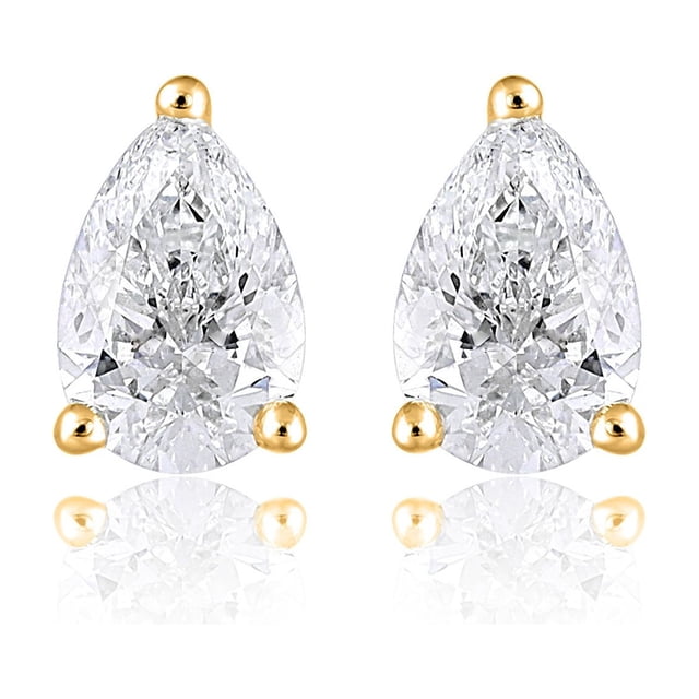 Lab Created 2.00 CT. T.W. Fancy Cut Diamond Stud Earrings in 18K Gold