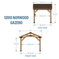 thumbnail image 15 of Backyard Discovery Norwood Cedar Gazebo with PowerPort, Choose Size, 15 of 15