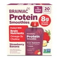 thumbnail image 1 of Brainiac Protein Smoothie, Strawberry & Banana, 4 oz., 20 ct., 1 of 7